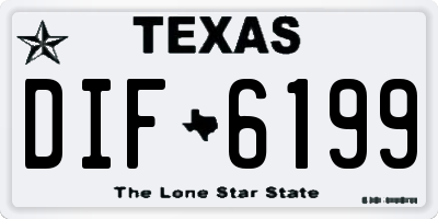 TX license plate DIF6199
