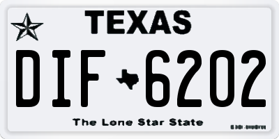TX license plate DIF6202