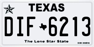 TX license plate DIF6213