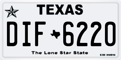 TX license plate DIF6220