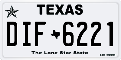 TX license plate DIF6221