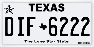 TX license plate DIF6222