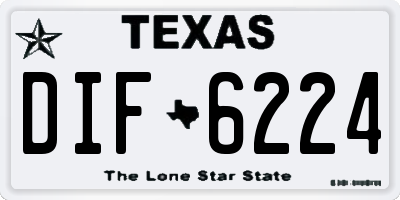 TX license plate DIF6224