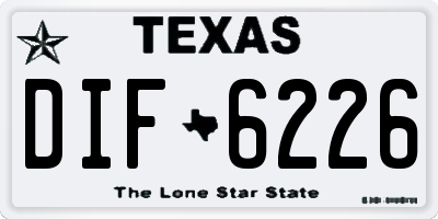 TX license plate DIF6226