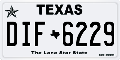 TX license plate DIF6229