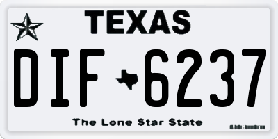 TX license plate DIF6237