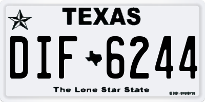 TX license plate DIF6244