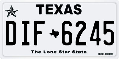 TX license plate DIF6245