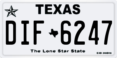 TX license plate DIF6247
