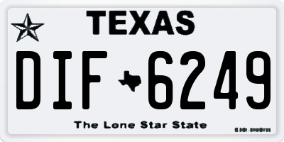 TX license plate DIF6249
