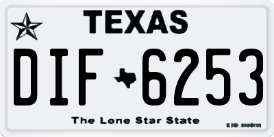 TX license plate DIF6253