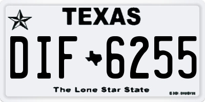 TX license plate DIF6255