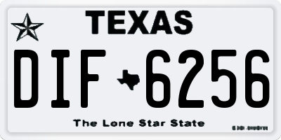 TX license plate DIF6256