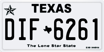 TX license plate DIF6261