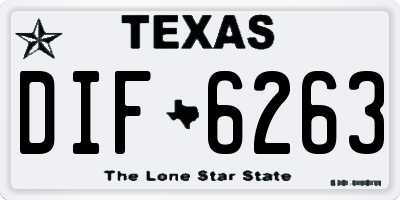 TX license plate DIF6263