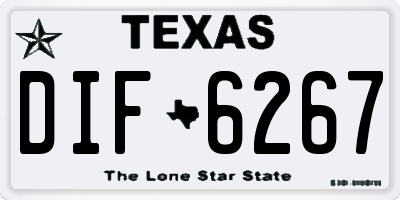 TX license plate DIF6267