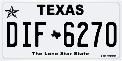 TX license plate DIF6270