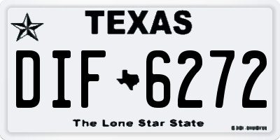 TX license plate DIF6272