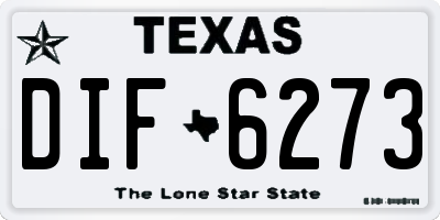 TX license plate DIF6273