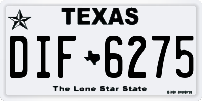 TX license plate DIF6275