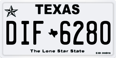 TX license plate DIF6280