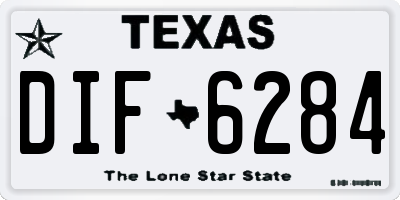 TX license plate DIF6284