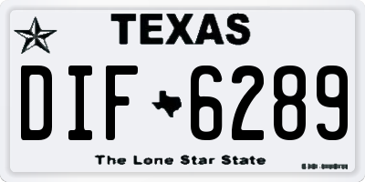 TX license plate DIF6289
