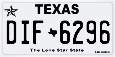 TX license plate DIF6296