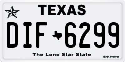 TX license plate DIF6299