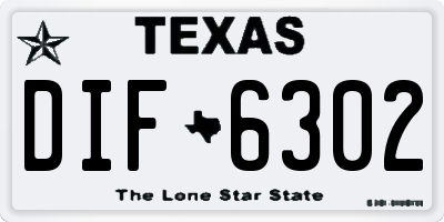 TX license plate DIF6302