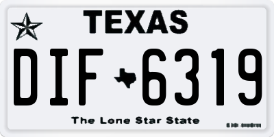 TX license plate DIF6319