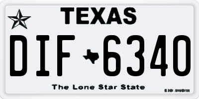 TX license plate DIF6340