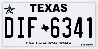TX license plate DIF6341