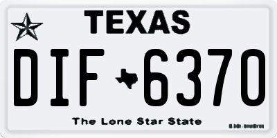 TX license plate DIF6370