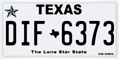 TX license plate DIF6373