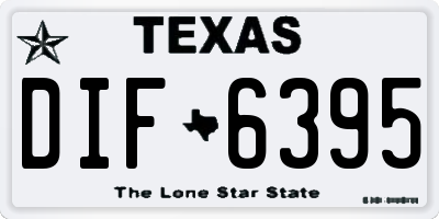 TX license plate DIF6395