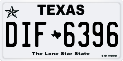 TX license plate DIF6396