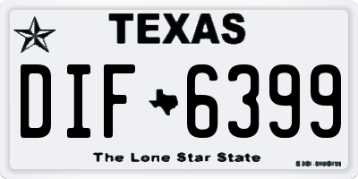 TX license plate DIF6399