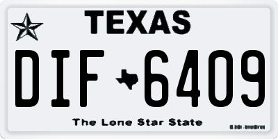TX license plate DIF6409