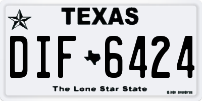 TX license plate DIF6424