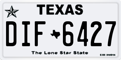 TX license plate DIF6427