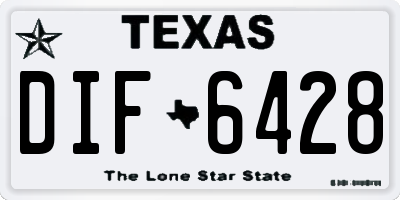 TX license plate DIF6428