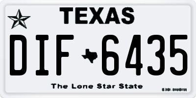 TX license plate DIF6435
