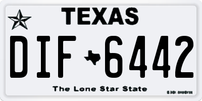 TX license plate DIF6442