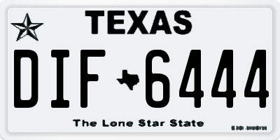 TX license plate DIF6444