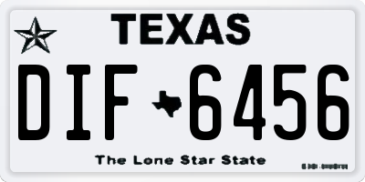 TX license plate DIF6456