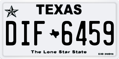 TX license plate DIF6459