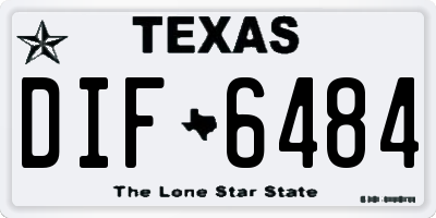 TX license plate DIF6484