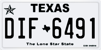 TX license plate DIF6491