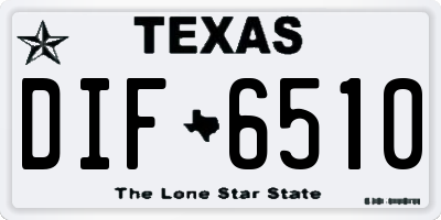 TX license plate DIF6510